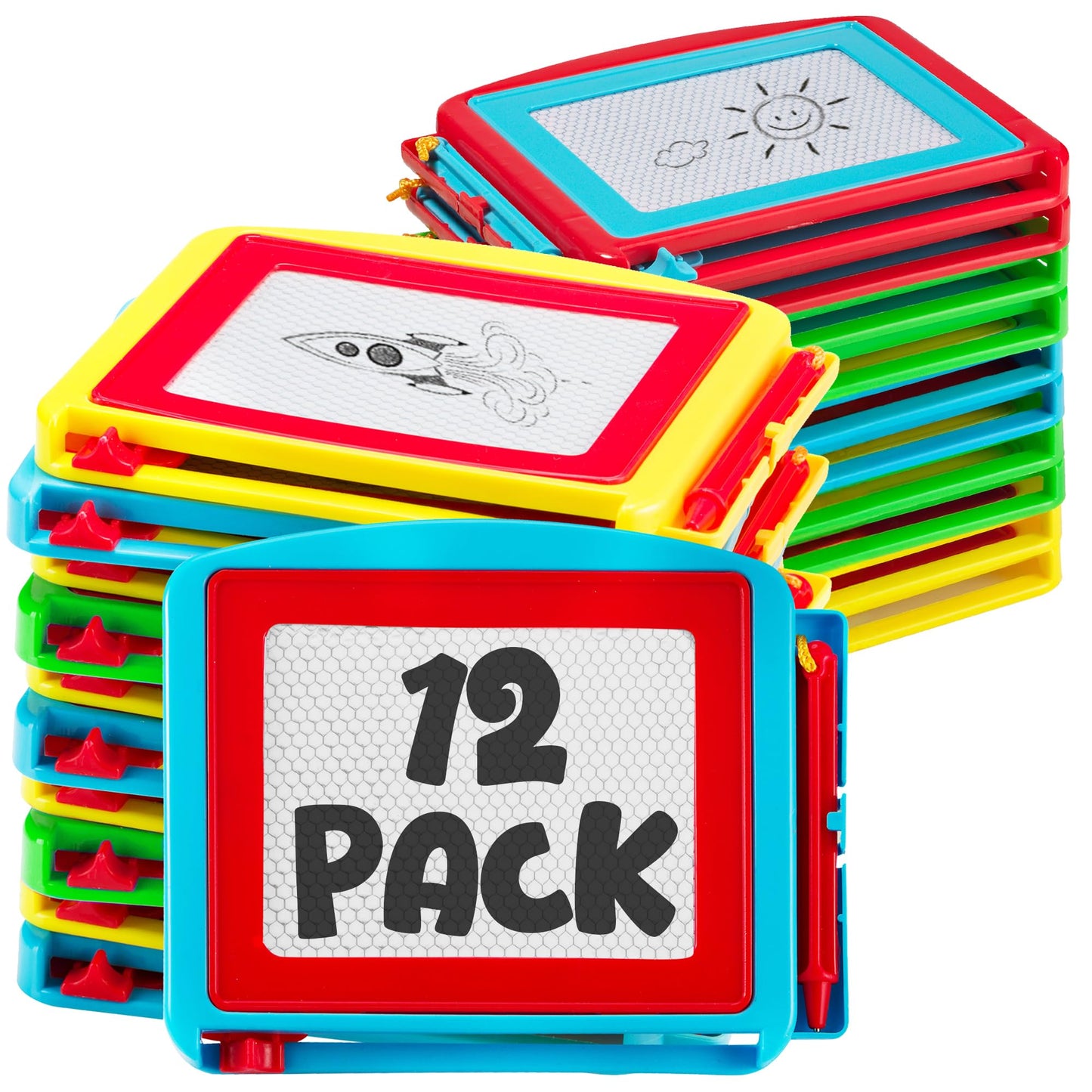 LuxeLine Magnetic Drawing Board for Kids – Dual-Sided Sketch & Doodle Board with Magnetic Pen & Stamps, Educational Toy for Toddlers & Preschoolers