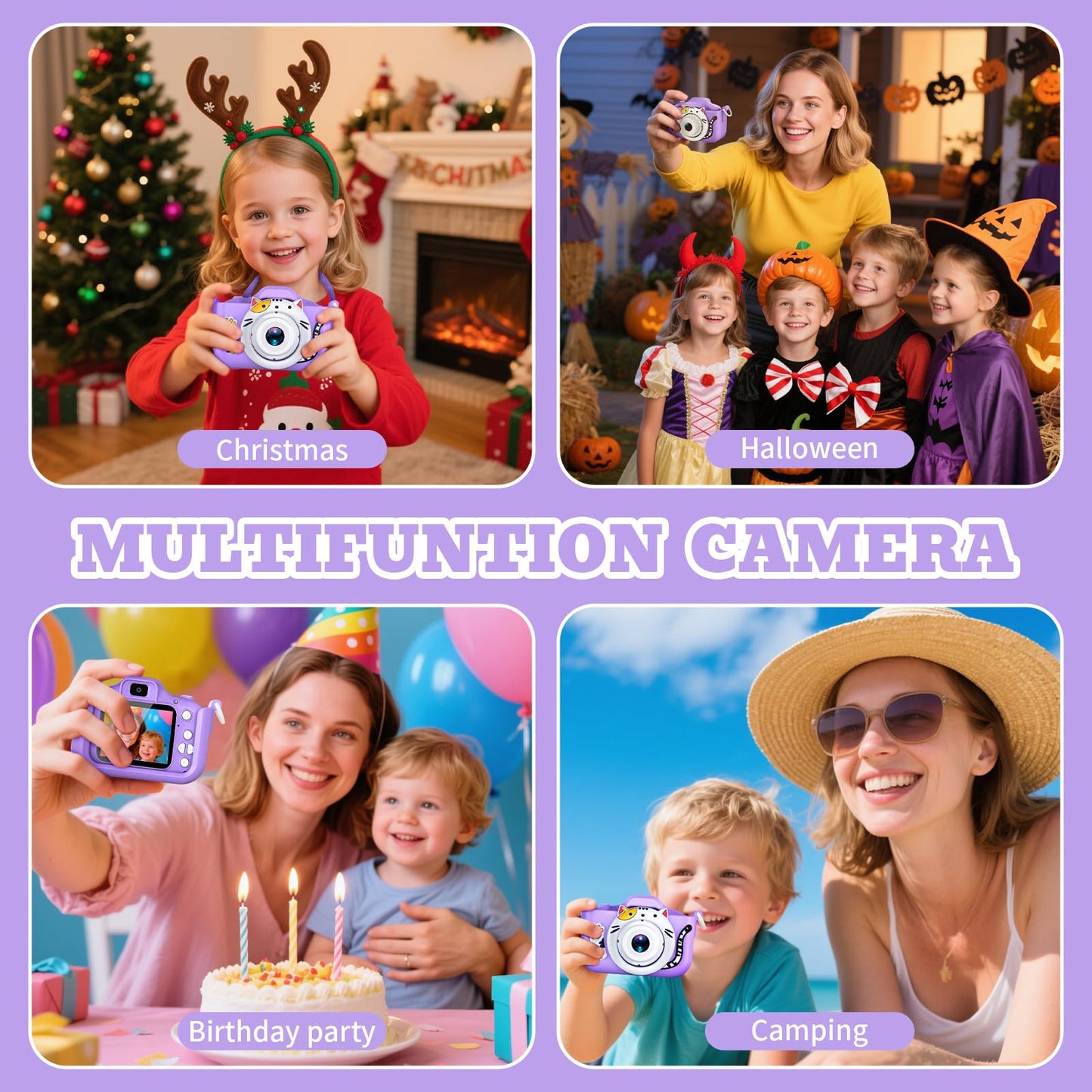 Kids Camera for Girls Boys Christmas Birthday Festival Gift for Kids,Digital Camera for Toddlers Toys for 3 4 5 6 7 8 9 10 11 12 Year Old