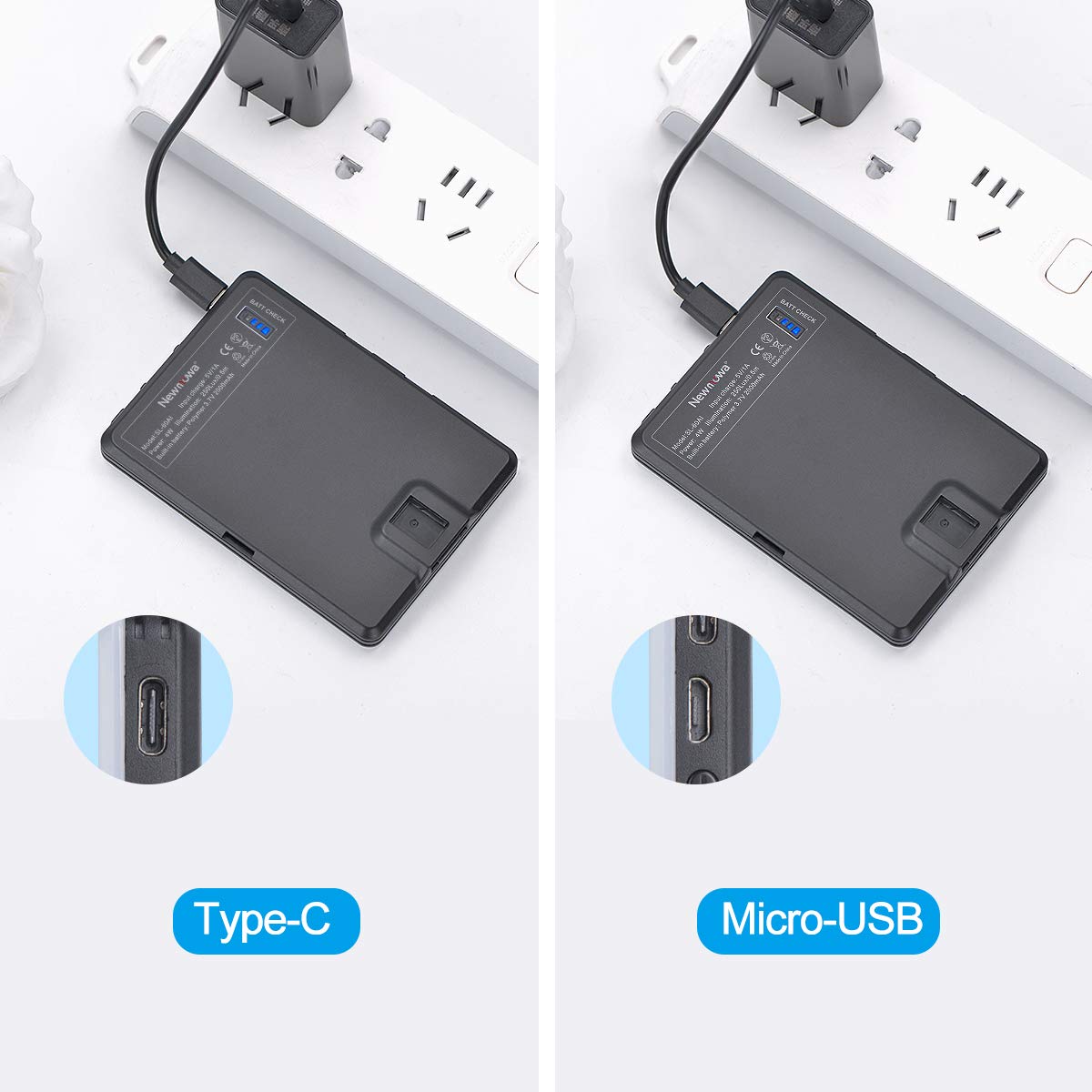 LuxeLine Rechargeable 60-LED Clip Video Light with Dual Clips - 3 Modes & 10 Brightness Levels for Phones, Laptops, TikTok, Zoom Calls & Makeup (Micro USB/Type-C)
